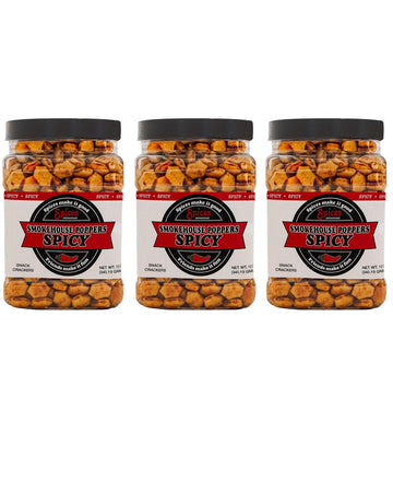 Smokehouse Crackers Poppers Spicy, 12 oz Jar (1, 2, or 3 ct) (3)