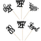 Rssta i 30 Pack Cupcake Toppers Gold Paper Happy 21st Birthday Picks Model XM087