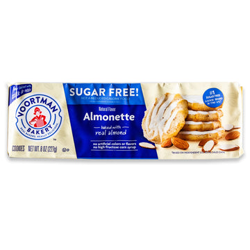 Voortman Sugar Free Cookies - Variety Pack - Chocolate Chip - Fudge Brownie Chocolate Chip - Iced Almonette - 3 Packs Total
