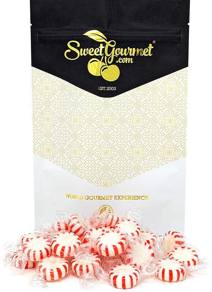Sweetgourmet Peppermint Starlight Arcor Hard Candy Bulk Twist Wrap Mints | 2 Pound