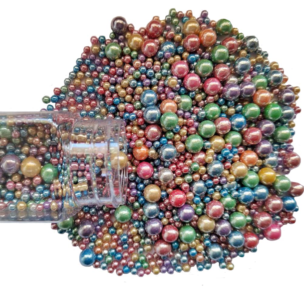 Edible Light Colorful Sugar Pearls Candy Sprinkles 120G/ 4.23Ounce Baking Cake Sprinkles Cupcake and Cake Topper Cookie Decorati
