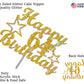 64 Birthday Cake Topper Gold Glitter, Party Decoration Ideas, Premium Quality, Sturdy Doubled Sided Glitter, Acrylic Stick. Made