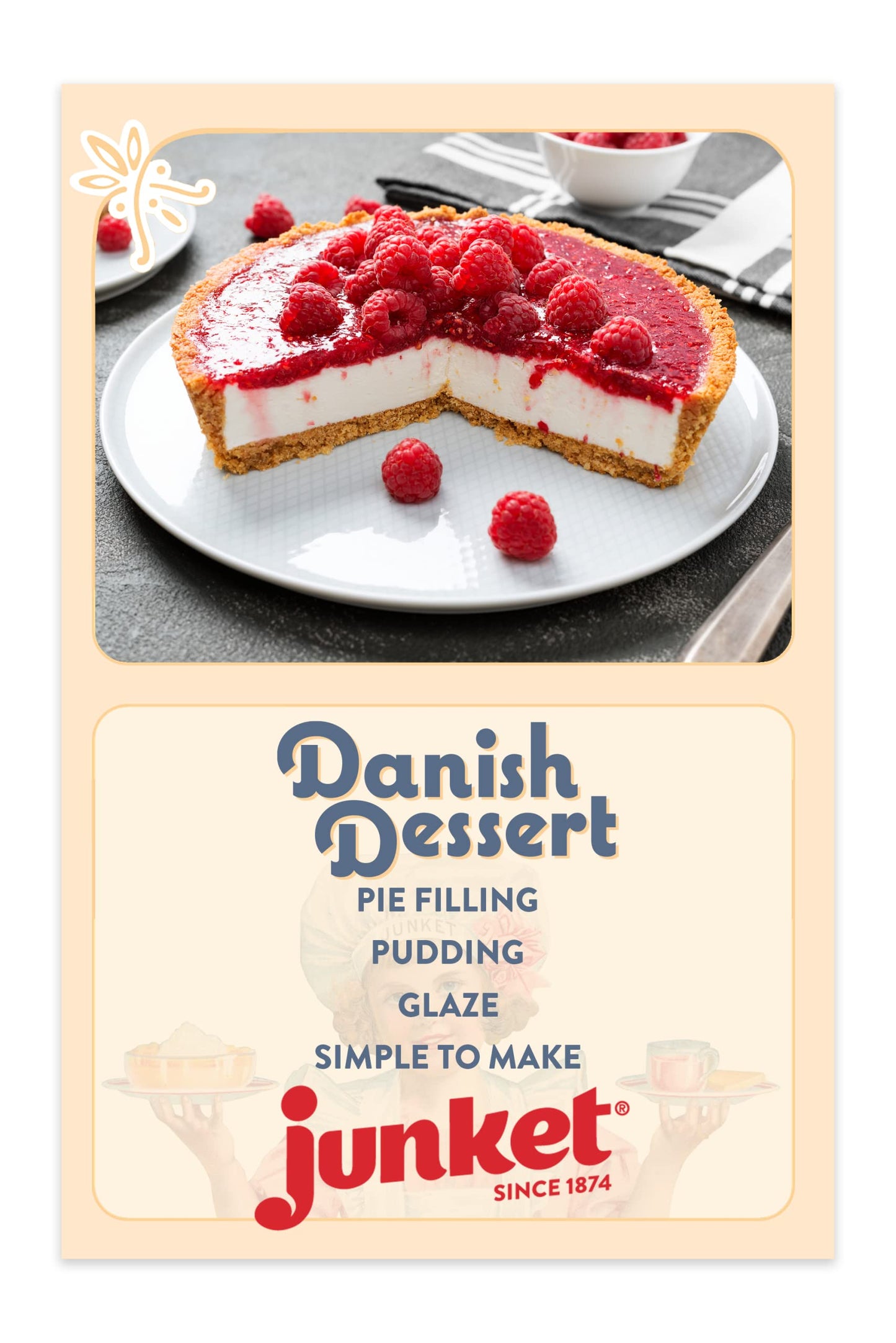 Junket Danish Dessert Raspberry, 4.75 Ounce (Pack Of 1) Pie Filling, Puddings And Glazes