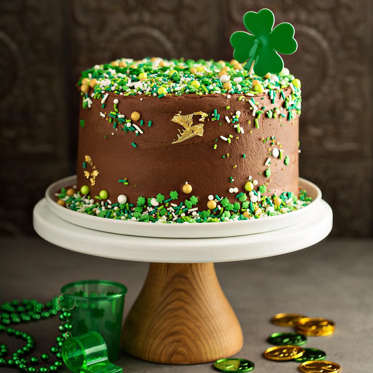 St Patrick'S Day Sprinkles, Green Sprinkles Mix, Shamrock Sprinkles For Cake Decorating, Edible Sprinkles For Baking, Ice Cream,