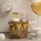 Talorine Twins Double The Love Cake Topper, Gold Black Glitter, Cardboard