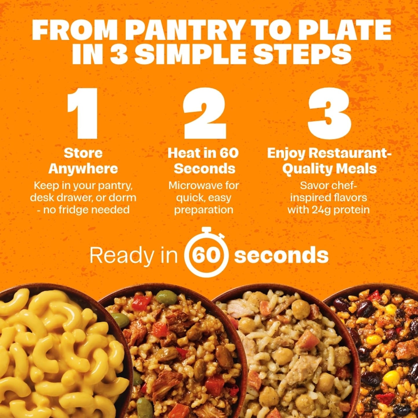Born Simple Ready to Eat Meals  Variety Pack |Includes Chipotle  Teriyaki  Thai Chicken & Ultimate Mac and Cheese|IMPROVED RECIPE - High Protein  Prepared Meal  Microwavable Entree  11 oz (Pack of 4)