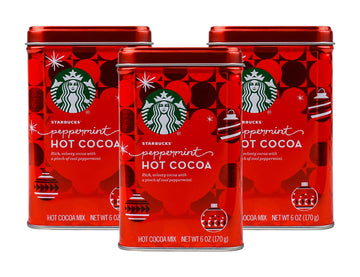 Starbucks Hot Cocoa Mix, 6 Ounce Classic Hot Cocoa Peppermint, 6 Ounce (Pack of 3)