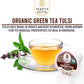 Organic Tulsi Tea Pods With Unsweetened Caffeinated Green Tea Pods For Keurig - Tulsi Green Tea By Teavity (12 Tea Pods)