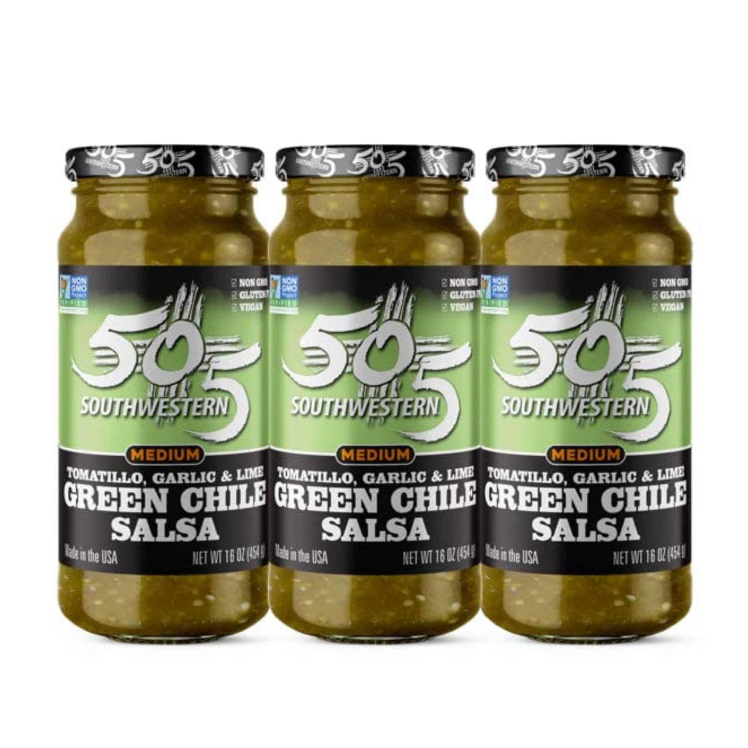 505 Southwestern Tomatillo Garlic With Lime, Salsa (3-16Oz Value Pack)