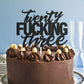 Twenty Three Black Glitter Cake Toppers 23 Years Old 23Rd Birthday Party Decorations Supplies