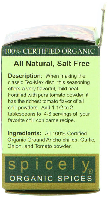Spicely Organic Chili Con Carne Seasoning 0.45 Oz Certified Gluten Free