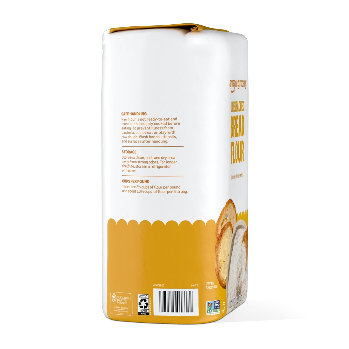 large online retailer Grocery  Enriched Bread Flour  Unbleached  5 Lb (Previously large online retailer Fresh  Packaging May Vary)