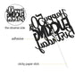 Caiwowo Happy 50th Birthday Cake Topper - Black Glitter Party Decoration