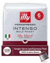 Illy Coffee IperEspresso Capsules - Single-Serve Coffee Capsules & Pods - Intenso Dark Roast - Notes of Cocoa  Dried Fruit  and Full-Bodied Taste - 100% Arabica - 18 Count (Pack of 6)