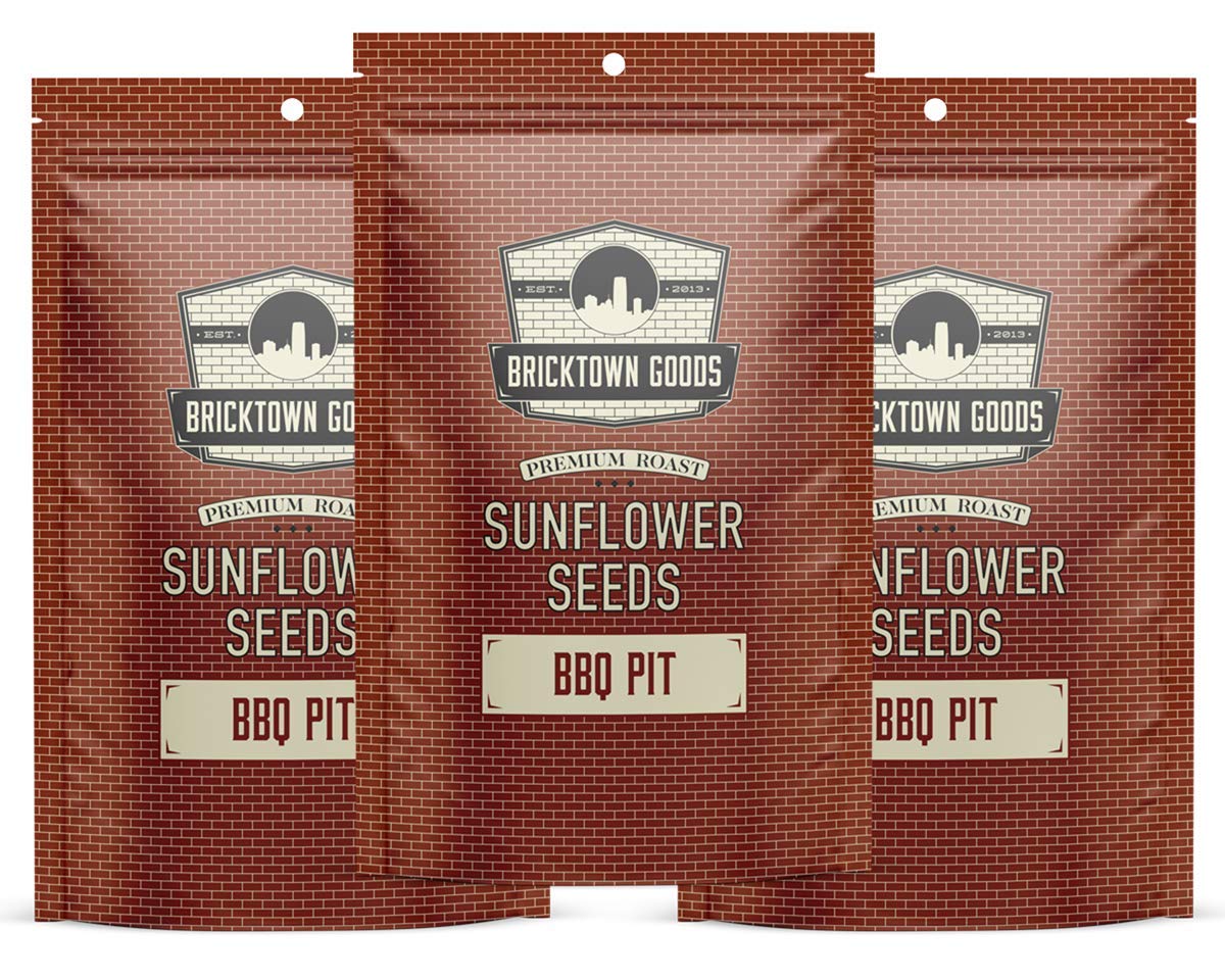 Bricktown Goods BBQ Pit Flavored Sunflower Seeds - Roasted In-Shell - 24 oz Total (3 Pack)