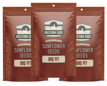 Bricktown Goods BBQ Pit Flavored Sunflower Seeds - Roasted In-Shell - 24 oz Total (3 Pack)