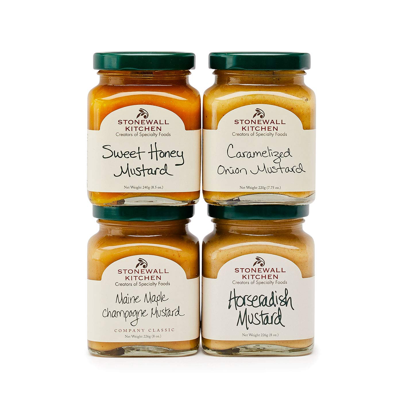 Stonewall Kitchen Mustard Collection 4 Piece Assortment - Yellow