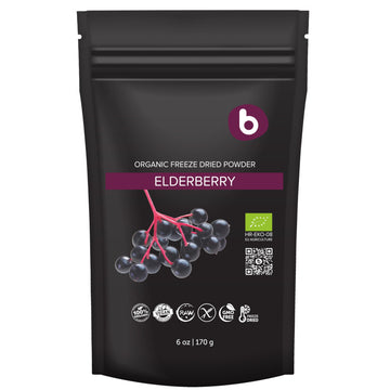 Organic Elderberry Powder from Freeze Dried Elderberries - Natural Immune Support, Rich in Antioxidants, Ideal for Health and We