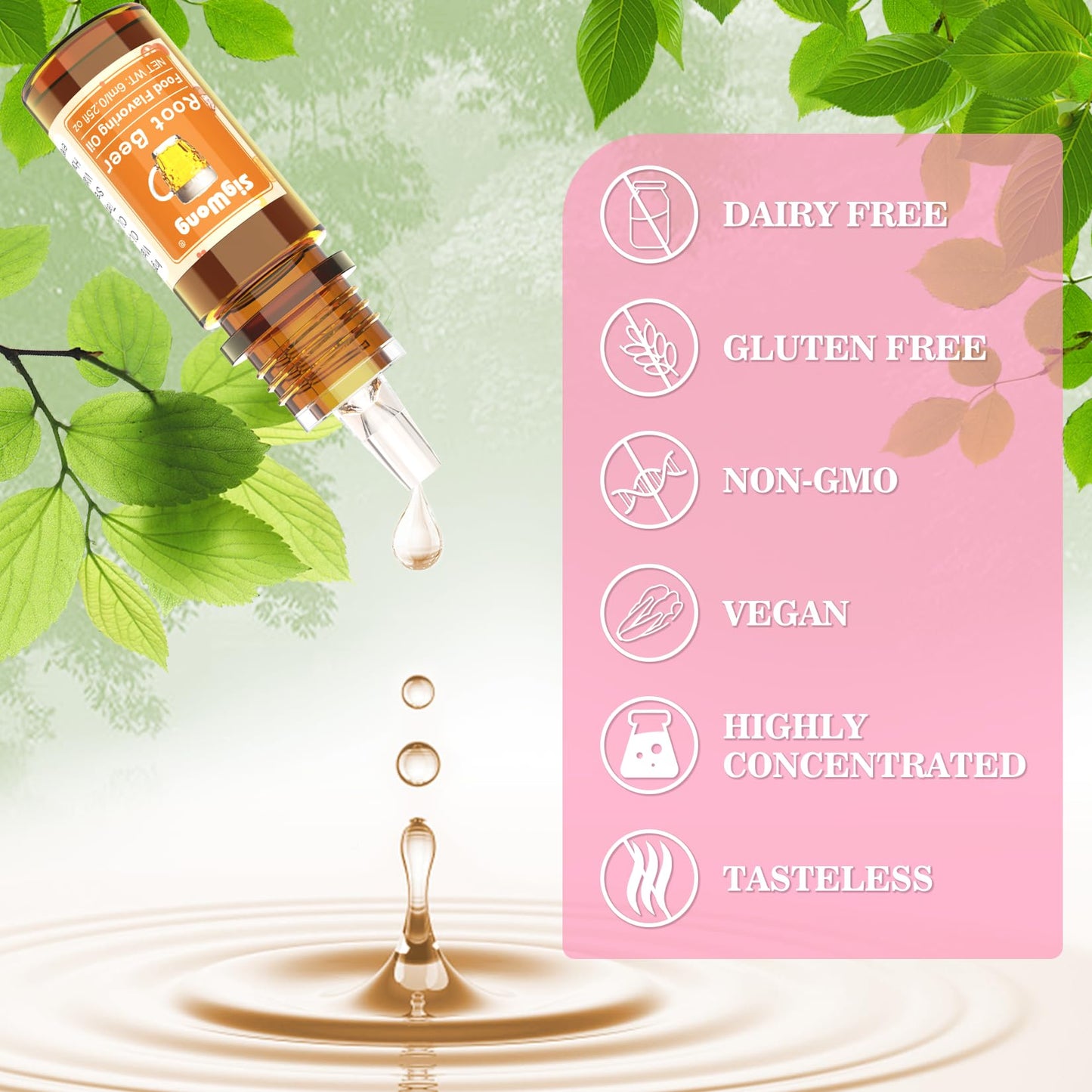 SigWong Food Flavoring Oil - 10 Concentrated Candy Flavors for Lip Balm, Baking, Cooking, Soap - 0.25 Fl Oz (6 ml) Bottles