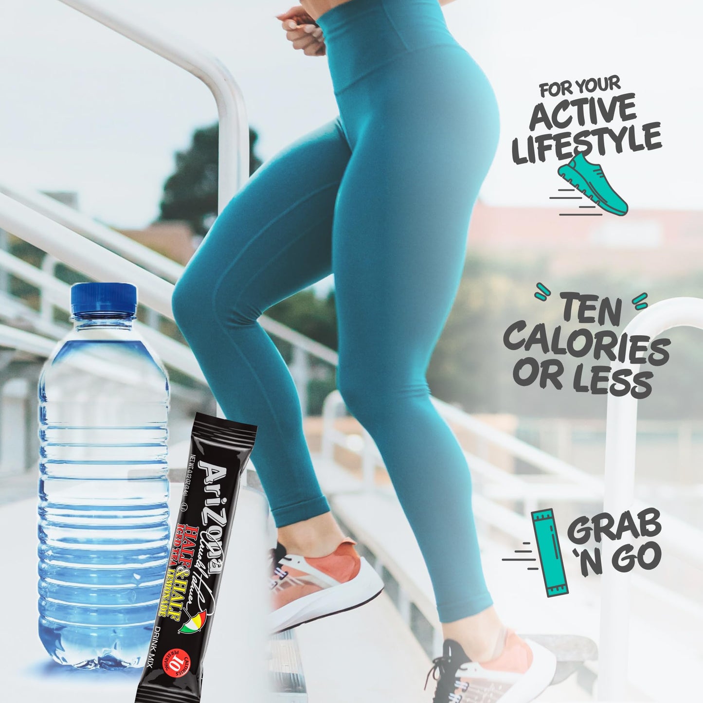 AriZona Arnold Palmer Half and Half - On-the-Go Powdered Drink Mix, 0.12oz 120 Count - 10ct Boxes (Pack of 12)