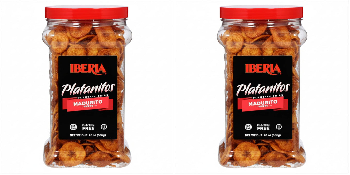 Iberia Maduritos Naturally Sweet Plantain Chips, 20 Ounce (Pack of 2)