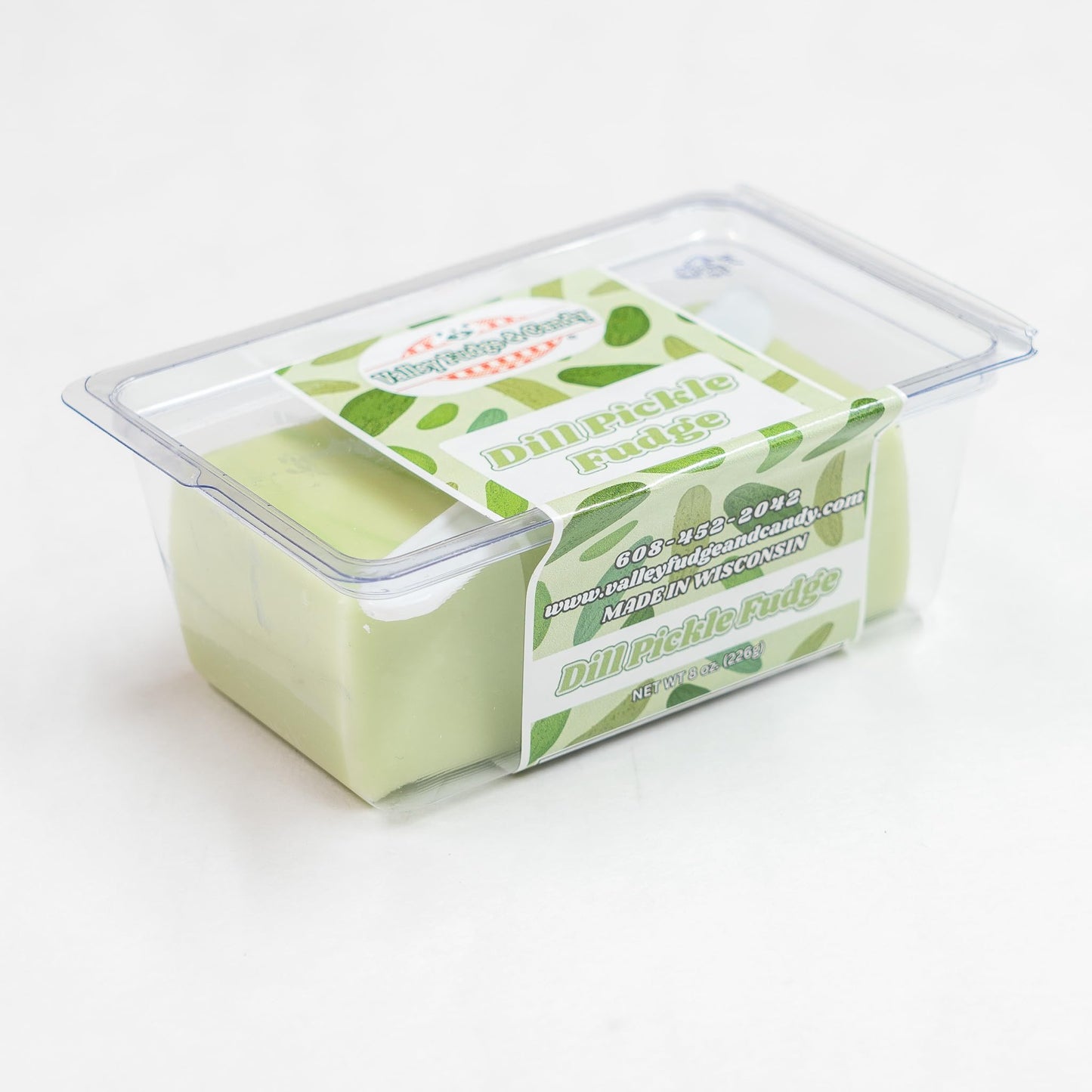 Valley Fudge Dill Pickle Artisan Fudge, Gourmet Candy, One Pound Package