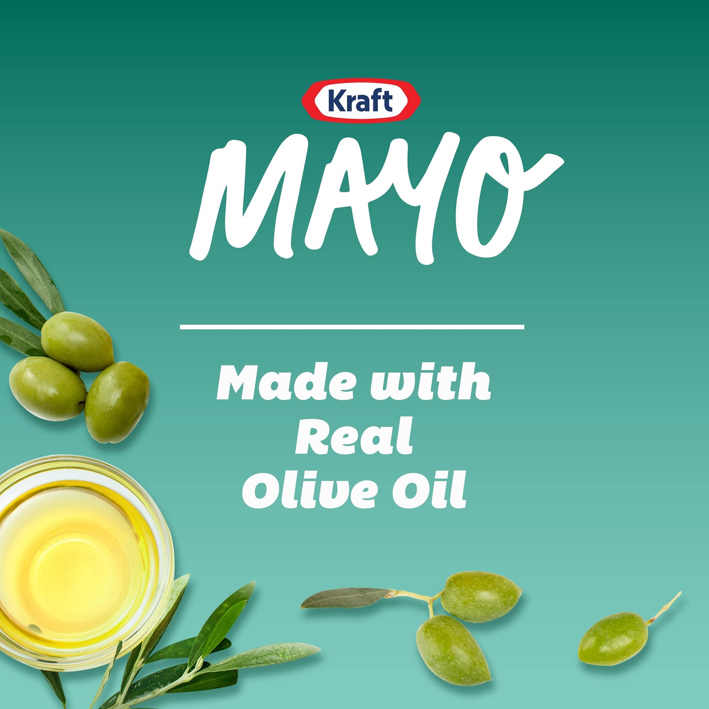 Kraft Mayo with Olive Oil Reduced Fat Mayonnaise, 22 fl oz Bottle