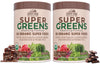 COUNTRY FARMS Super Greens Drink Mix, 50 Organic Super Foods, 40 Servings, Chocolate Flavor, Pack of 2, USDA Organic