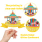 ChienMin Glitter Carousel Cake Topper for Birthday, Holographic Paper Decoration for Little Girl Fairy Tale Theme
