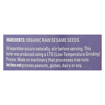 Artisana Organics Raw Tahini Sesame Seed Butter, 14-ounce Jars (Pack of 6)