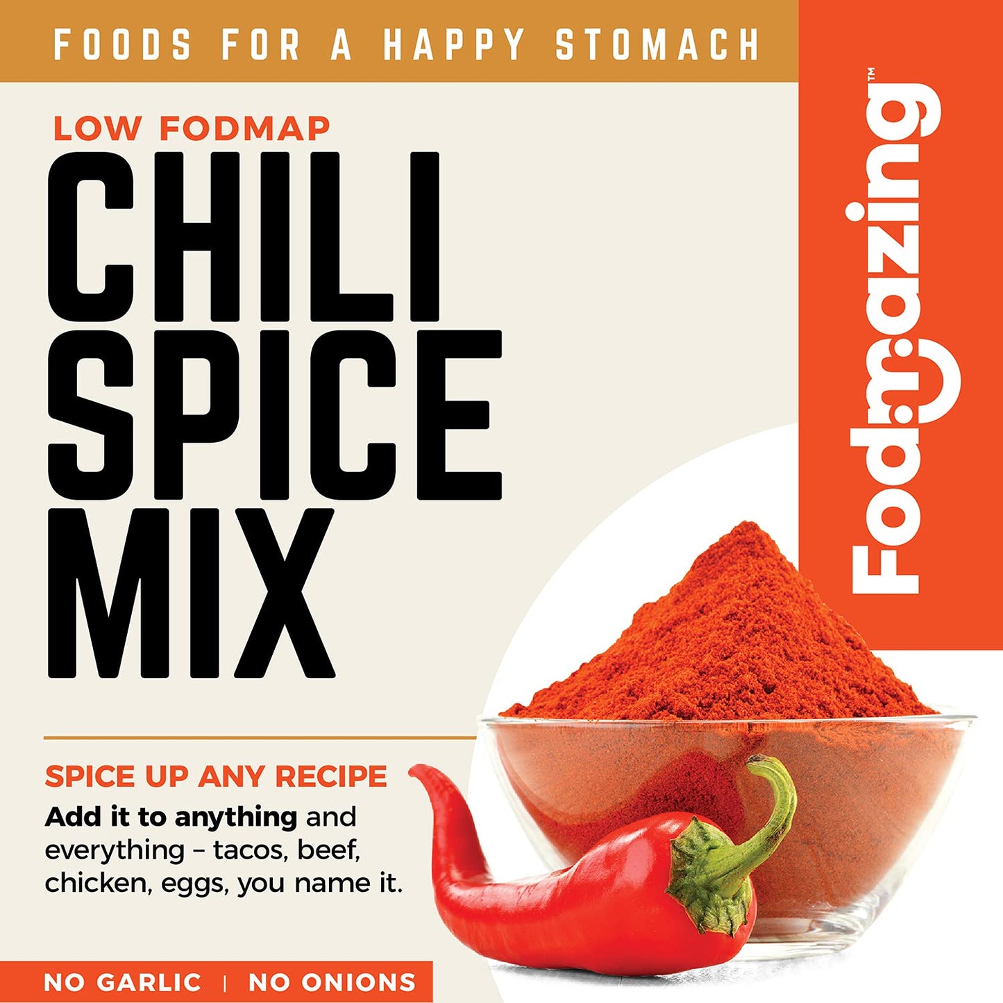 Fodmazing Spice Replacer Substitute, Low Fodmap Spice Replacement, Ibs Friendly, Non-Gmo, Fat-Free, Great For Meals And Snacks (
