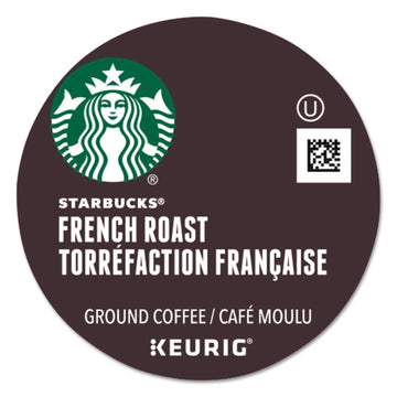 Starbucks Coffee K-Cup Pods, French Roast, Dark Roast Coffee, Notes Of Dark Caramel & Sweet Smoke, Keurig Genuine K-Cup Pods, 24