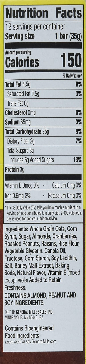 Nature Valley Chewy Fruit And Nut Granola Bars, Trail Mix Snack Bars, 12 Ct, 14.4 Oz