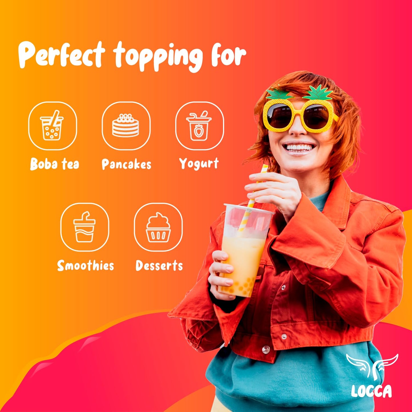 Popping Boba Pearls Kit With Mango Lychee Blueberry Strawberry Boba Flavors (4 X 17Oz) | Boba Tea Sago Pearls Kit | Boba Popping