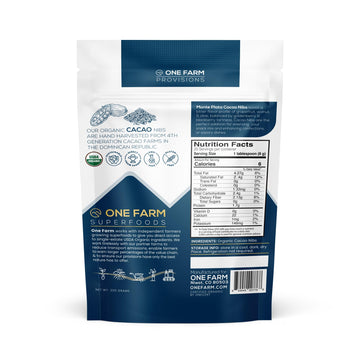 One Farm By Waayb Organic Cacao Nibs, Single Estate, Non-Gmo, Fair-Trade, Vegan, Gluten Free, 100% Raw Rizek Cacao Nibs In Resea