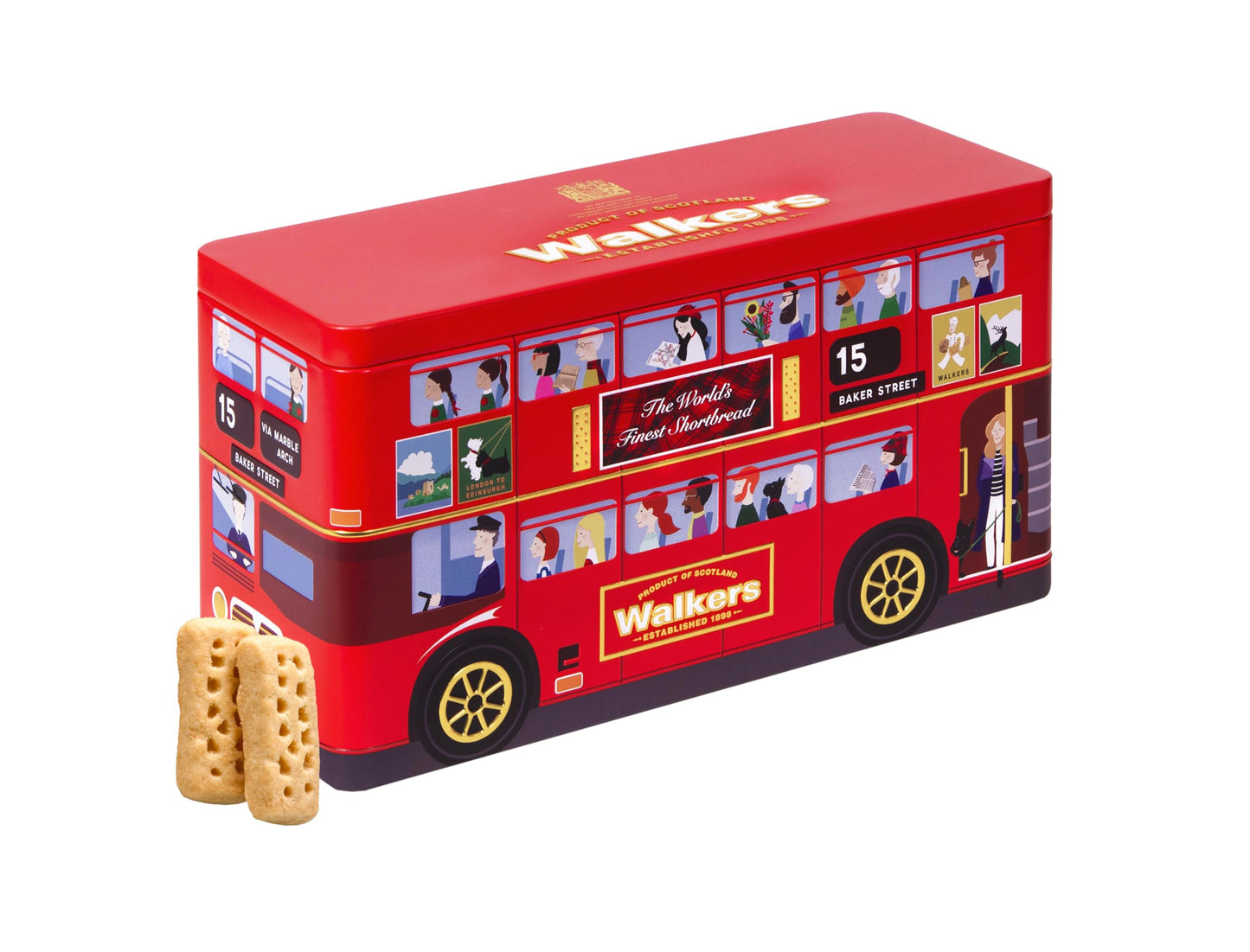 Walker'S Shortbread London Bus Commemorative Tin, All-Butter Shortbread Cookies, 8.8 Oz