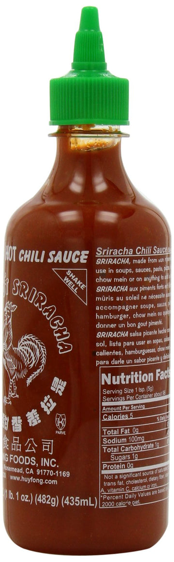 Huy Fong, Sriracha Hot Chili Sauce, 17-Ounce Bottles (Pack Of 6)