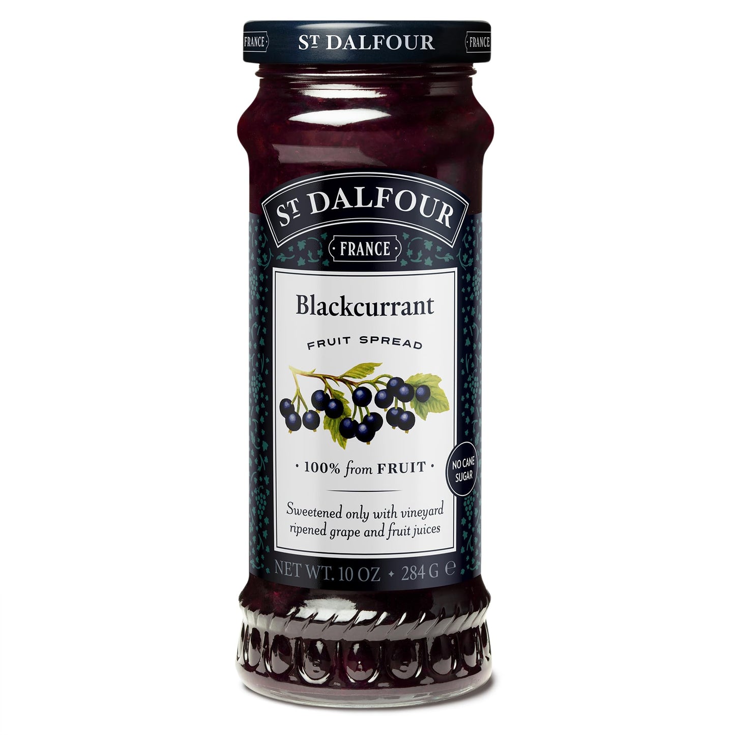 St. Dalfour Blackcurrant Fruit Spread - 10oz - 100% from Fruit, No Artificial Ingredients, Non-GMO, No Cane Sugars, All Natural,