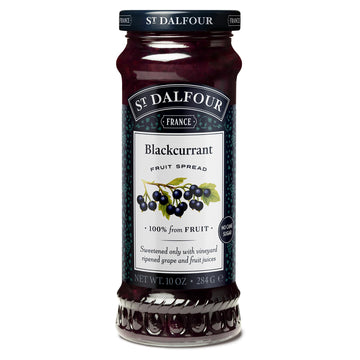 St. Dalfour Blackcurrant Fruit Spread - 10oz - 100% from Fruit, No Artificial Ingredients, Non-GMO, No Cane Sugars, All Natural,