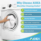 Aidea Microfiber Cleaning Cloths White-24Pk, Absorbent Cleaning Rags, Lint-Free, Scratch-Free, Streak-Free Wash Cloths, Microfib
