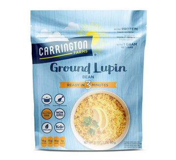 Carrington Farms - Ground Lupin Bean - Plain - 32 Oz - Low Glycemic Side Dish - Keto Friendly - High Protein - Fiber Rich - Vegan - Non Gmo 1G Net Carb