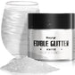 Bayep Shimmer White Edible Glitter for Drinks, 30g Luster Dust for Cake and Party Supplies