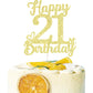 21 Birthday Cake Toppers-Gold Glitter, 21St Cake Topper For Men,21 Cake Topper For Women, 21St Birthday Decorations,21St Birthda