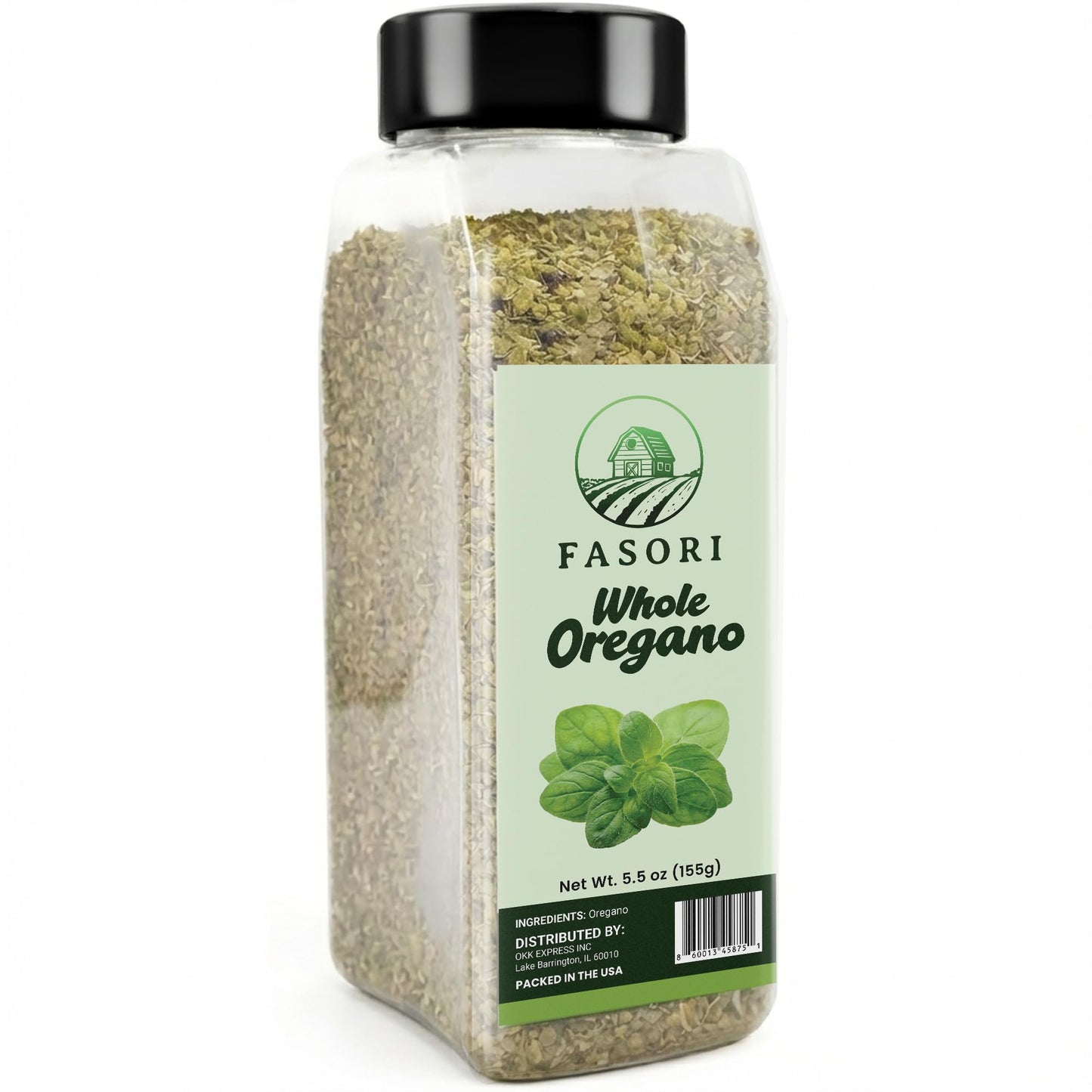 Fasori Oregano Whole Leaves 5.5 Oz (156 G) - Top-Grade Dried Oregano  Aromatic Mediterranean Herb For Italian Cooking  Pizza  Pasta & Sauces