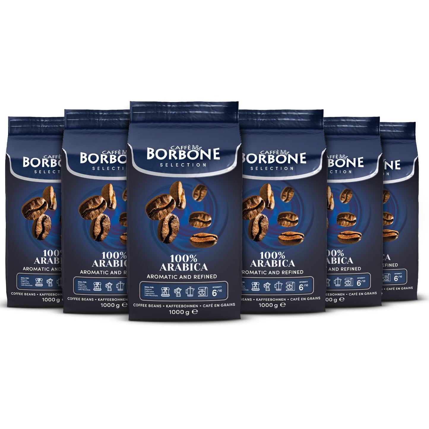 Caff Borbone Whole Bean Coffee, 100% Arabica, Medium Espresso Roast - Freshly Roasted and Packaged in Italy - 2.2 Pound (Pack of