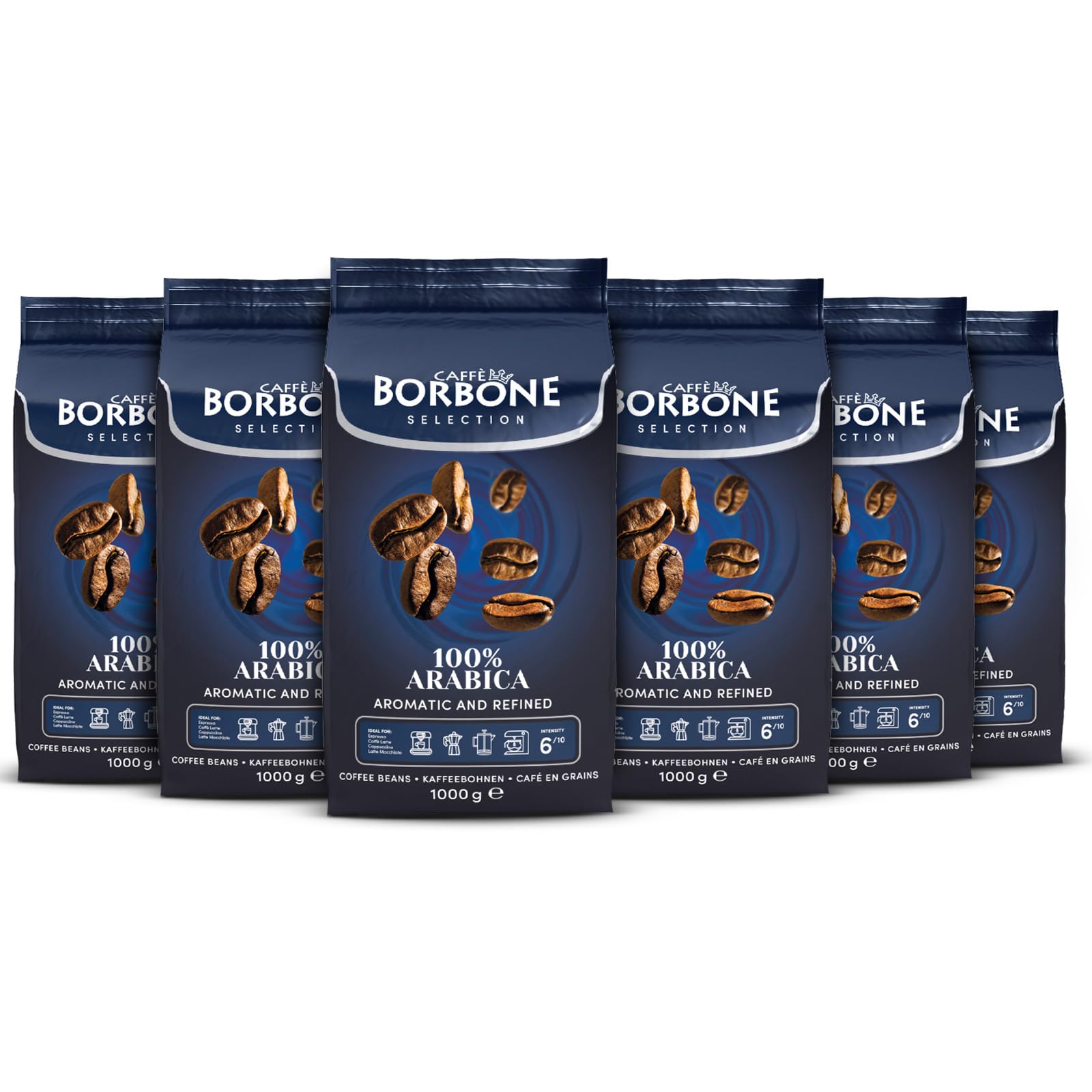 Caff Borbone Whole Bean Coffee, 100% Arabica, Medium Espresso Roast - Freshly Roasted and Packaged in Italy - 2.2 Pound (Pack of