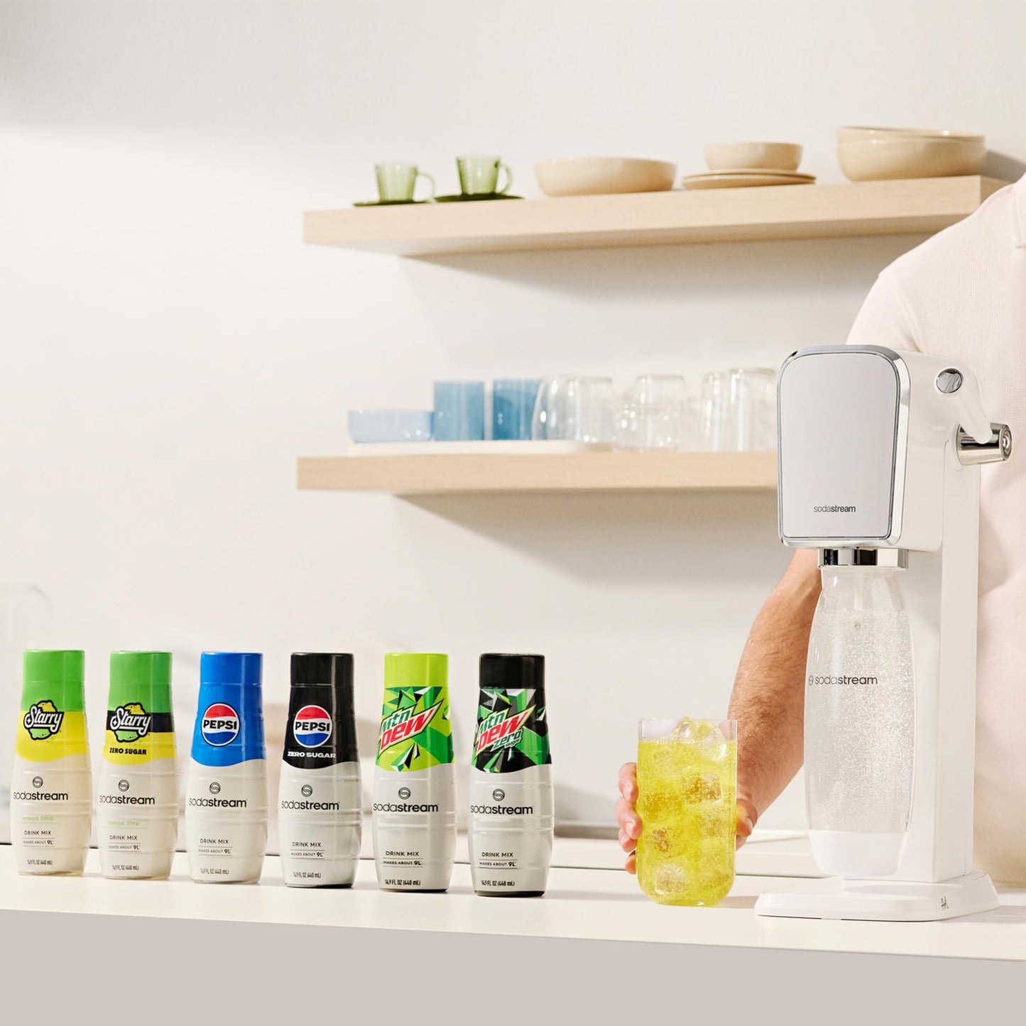 SodaStream Pepsi Starry Zero Sugar Beverage Mix Variety Pack (440ml, Pack of 4)