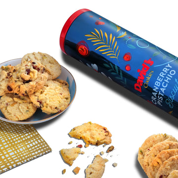 Davids Cookies Cranberry Pistachio Biscuits - Gourmet Snack 1 Count - Ideal for Gifting and Snacking