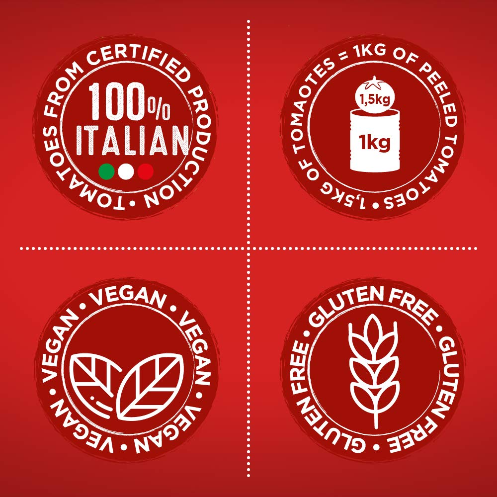 Mutti Crushed Tomatoes (Polpa), 14 oz. | 1 Pack | Italys #1 Brand of Tomatoes | Fresh Taste for Cooking | Canned Tomatoes | Vega