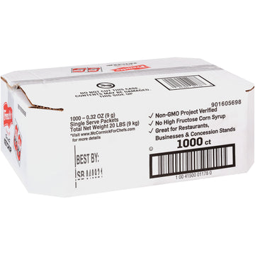 Frenchs Tomato Ketchup Packets - 1000 Count - Ideal for Takeout and Condiment Stations